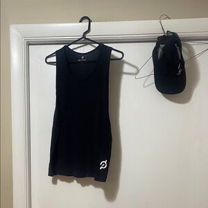 Peloton Black Workout Tank and Cap Set